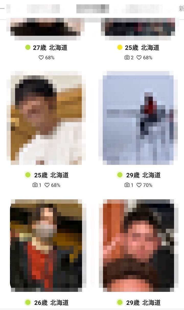 男性たちの写真