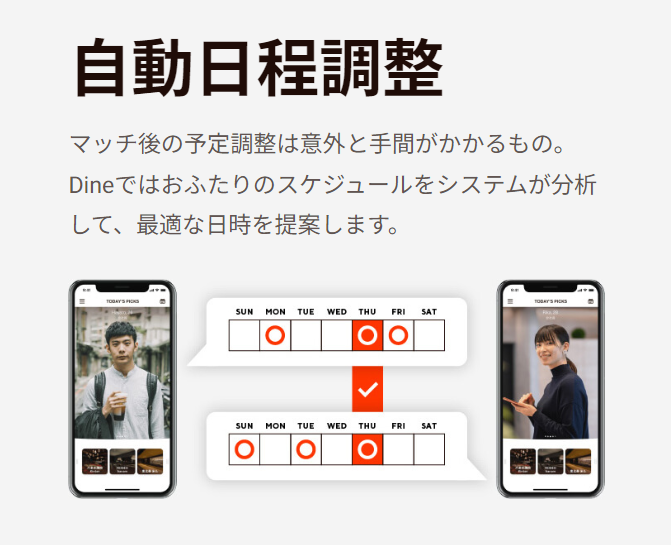 Dineの自動日程調整