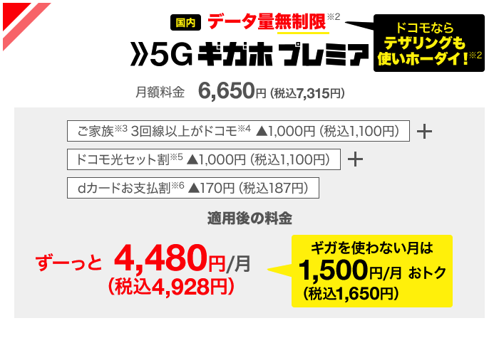 5Gギガホ プレミア