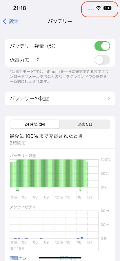 iPhone14 バッテリー