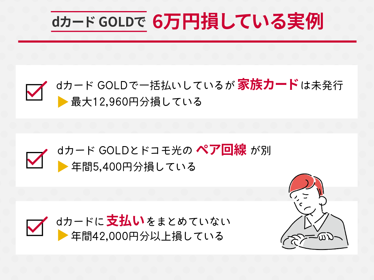 dカード GOLDで6万円損している実例