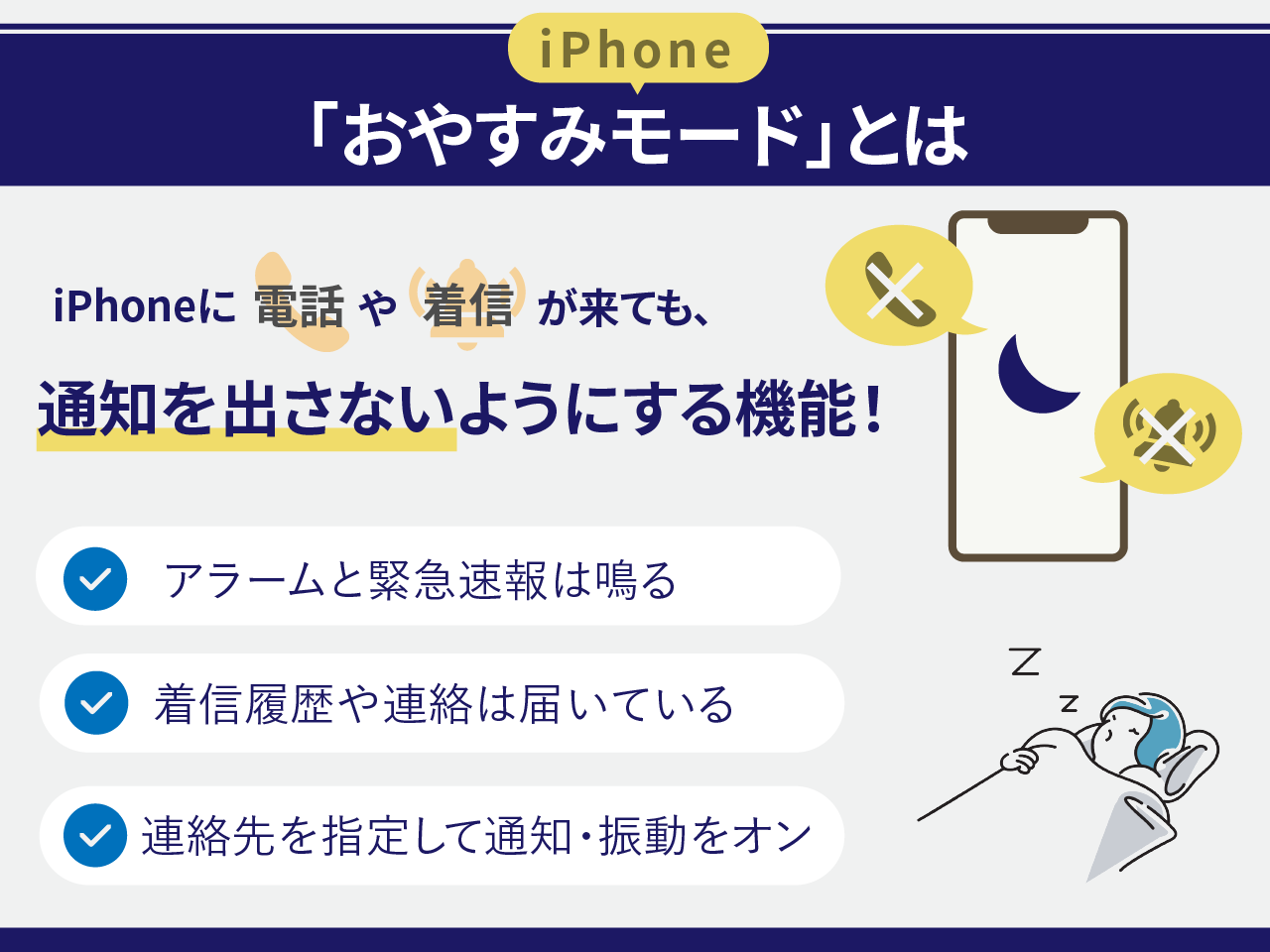 iPhone「おやすみモード」とは