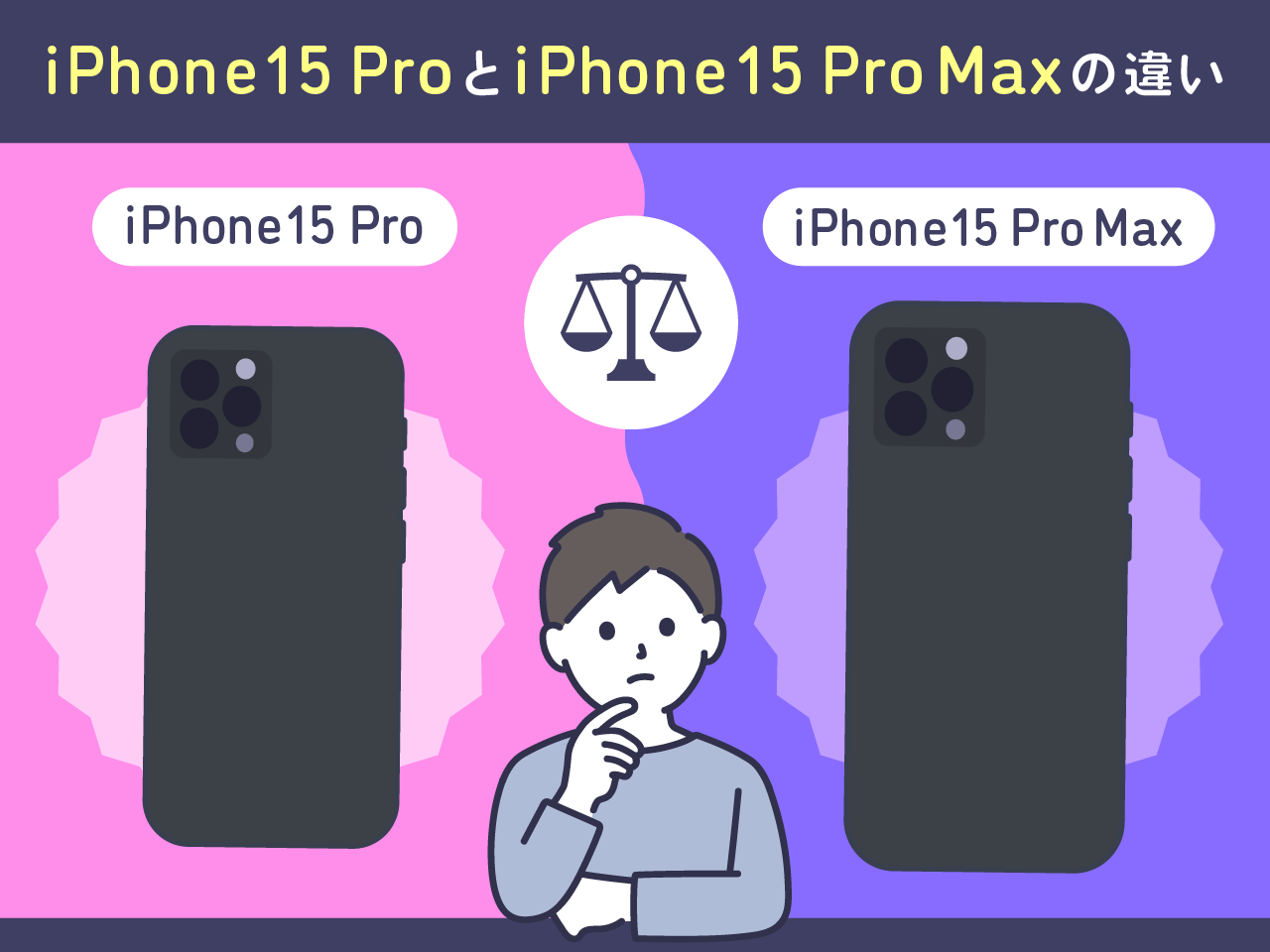 iPhone15 ProとiPhone15 Pro Maxの違い