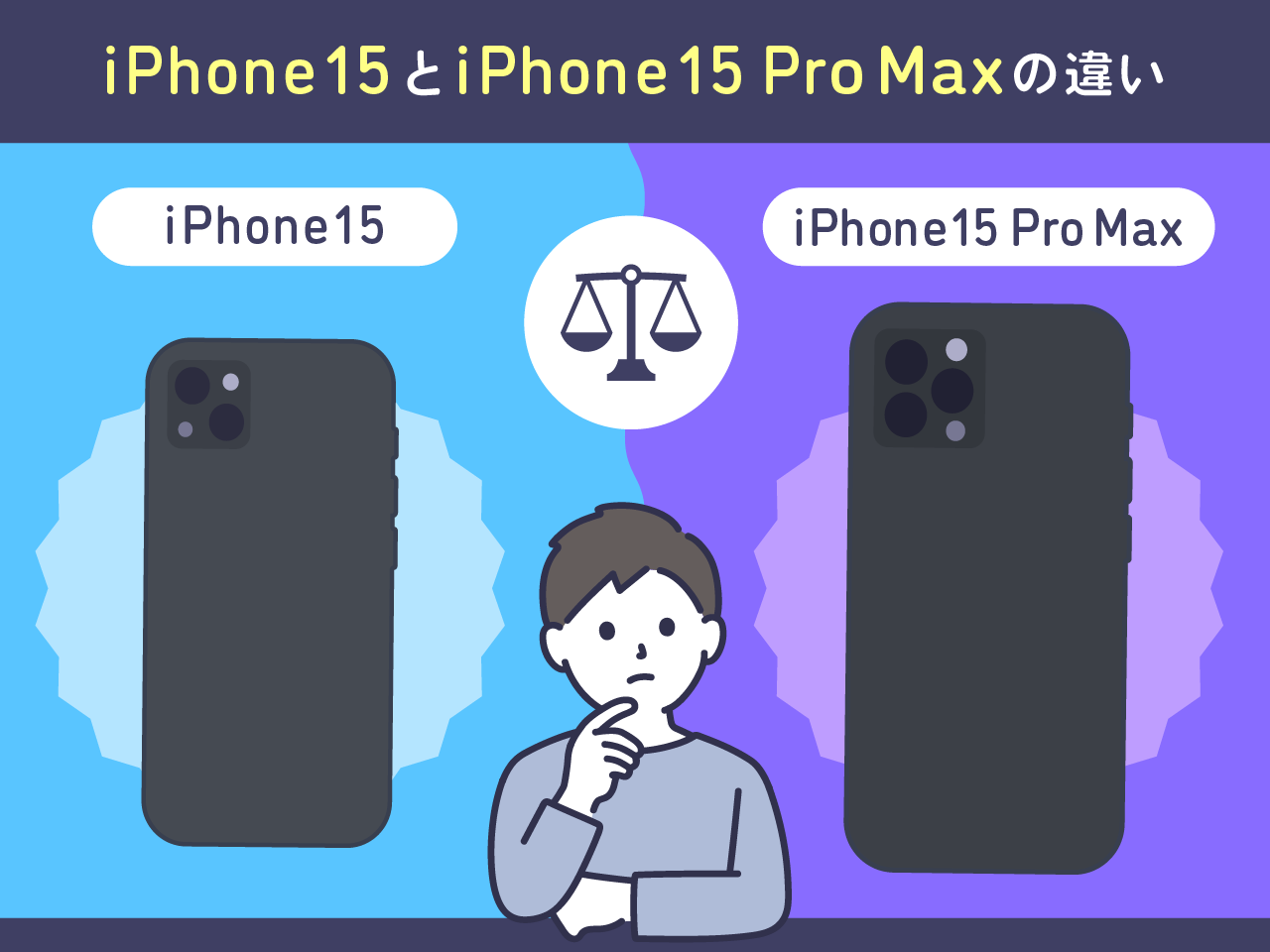 iPhone15とiPhone15 Pro Maxの違い