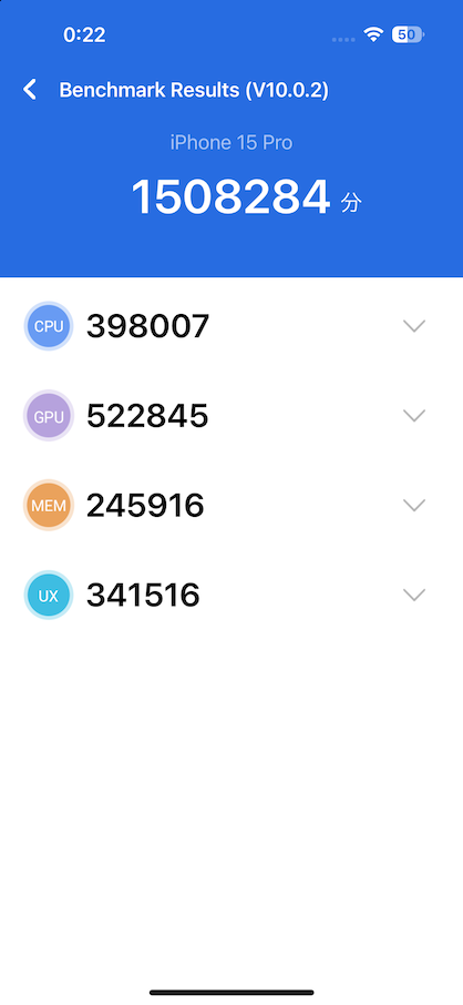iPhone15 Proのベンチマーク