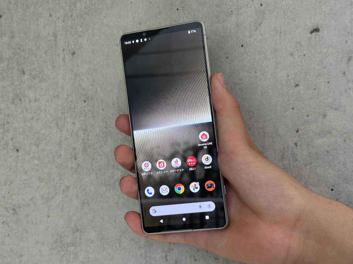 Xperia 1 Vディスプレイ面