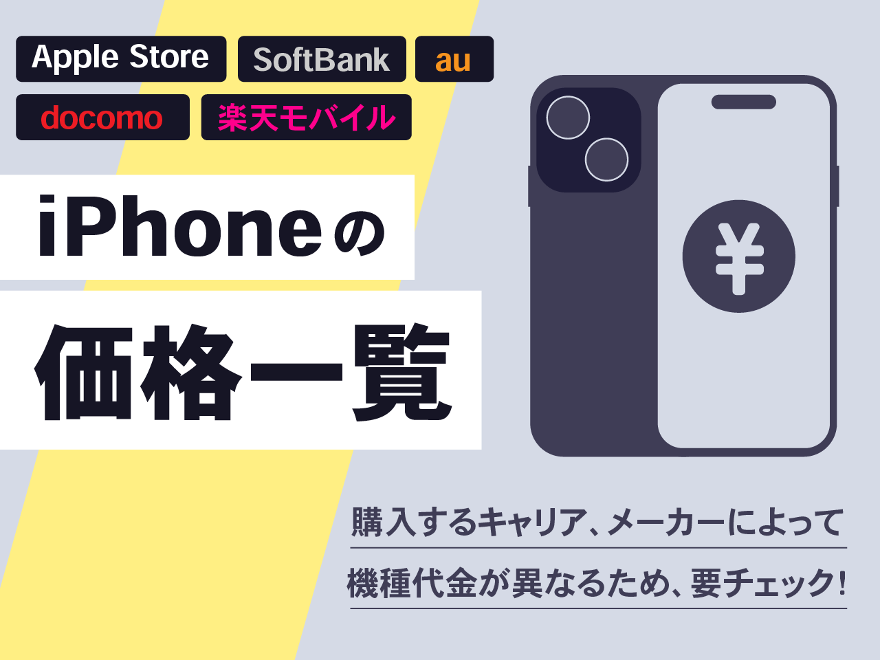 販売中のiPhoneの価格一覧