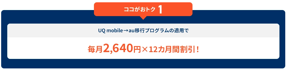 UQ mobile→au移行プログラム