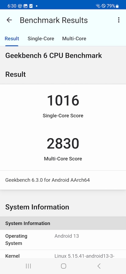 Galaxy A54 5G ベンチマーク