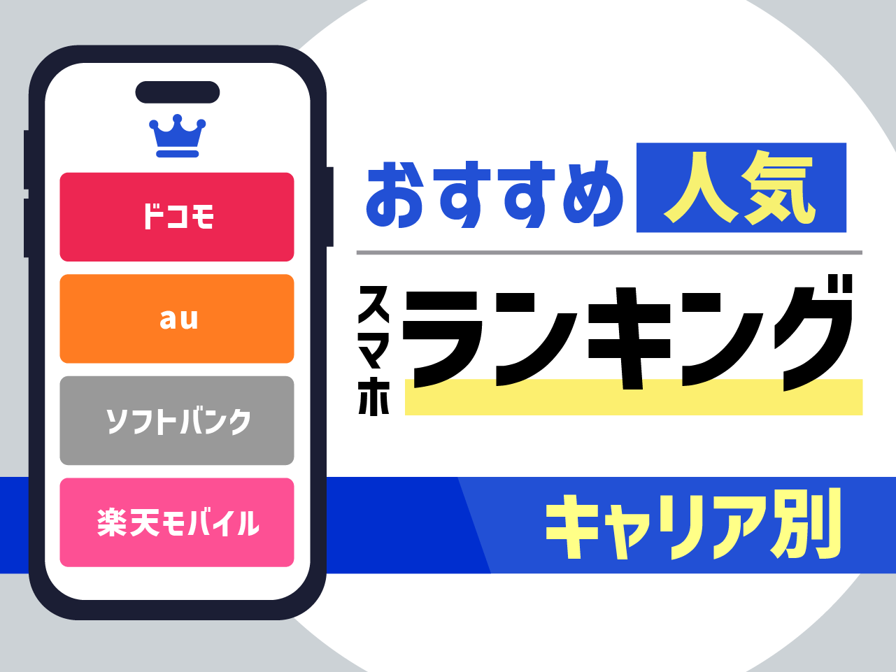 キャリア別 おすすめ人気スマホランキング