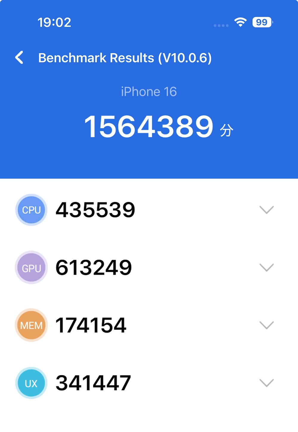 iPhone16のベンチマーク