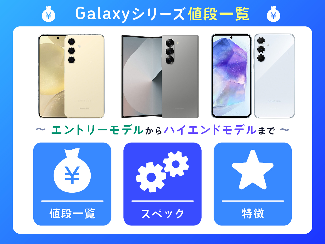 Galaxyシリーズ値段一覧