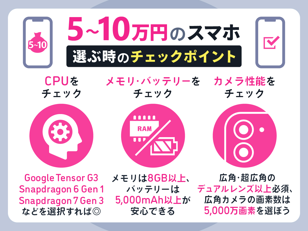 【5万円～10万円】おすすめ人気スマホランキング