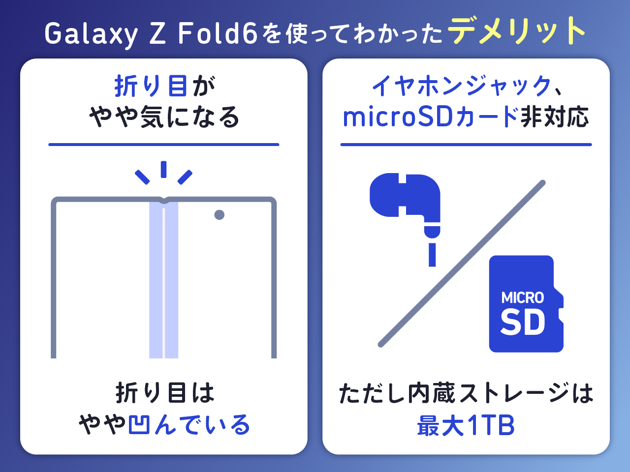 Galaxy Z Fold6を使ってわかったデメリット