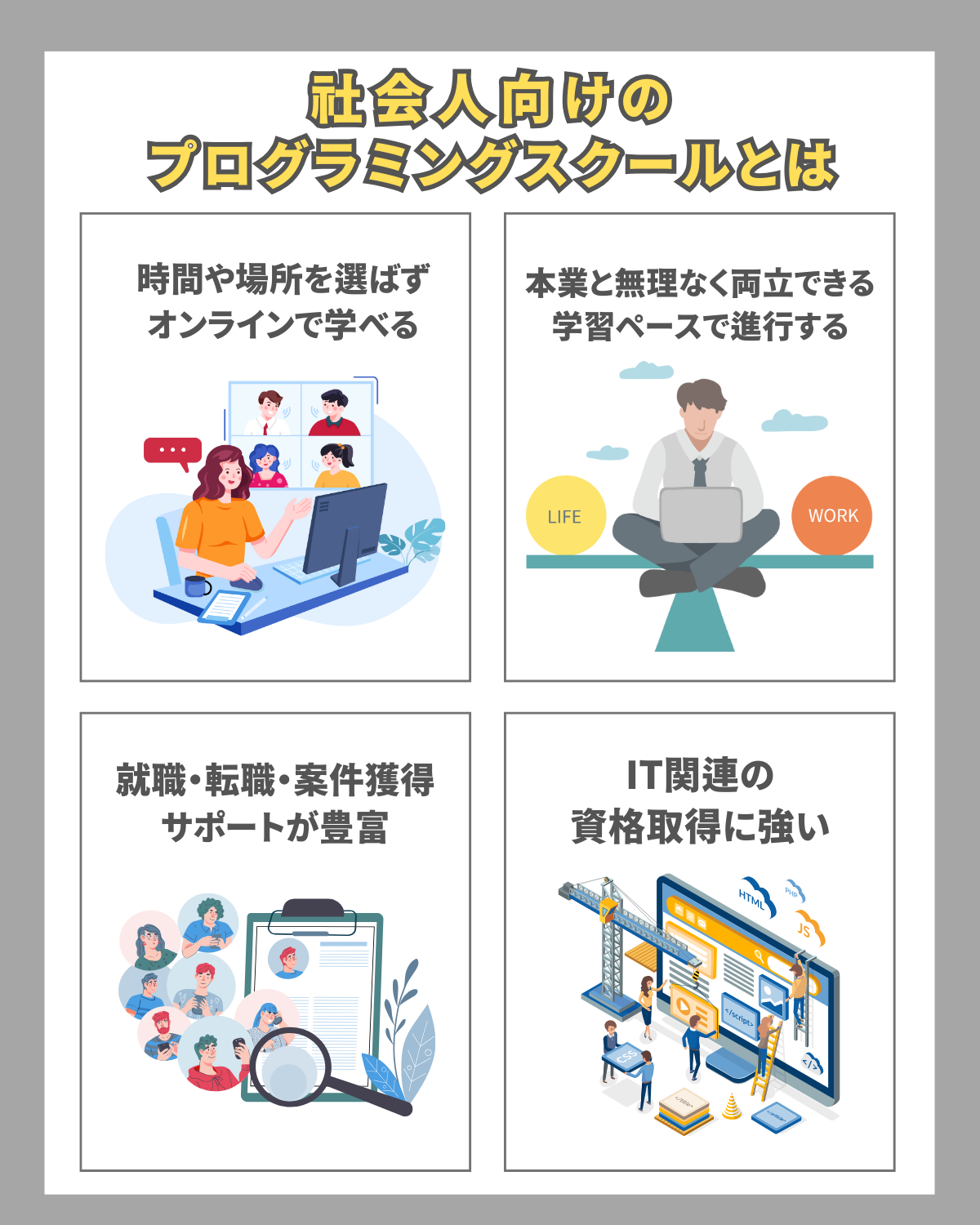 社会人向けのプログラミングスクールとは