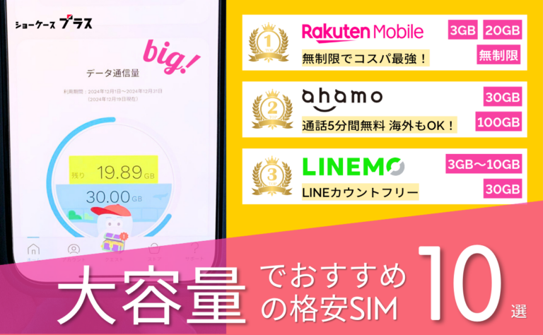 大容量の格安SIMおすすめ比較ランキング10選｜20GB～大容量を紹介