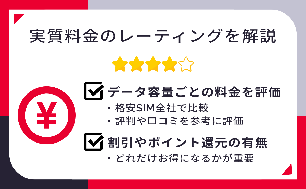 実質料金のレーティング方法を解説