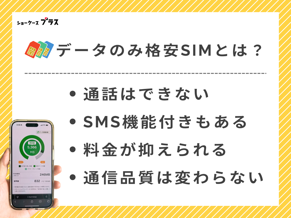 格安SIMのデータのみプランとは？を解説