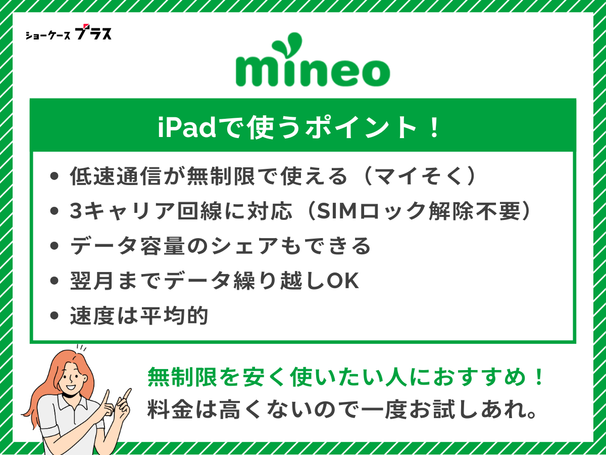 iPadにおすすめの格安SIM、mineoを解説