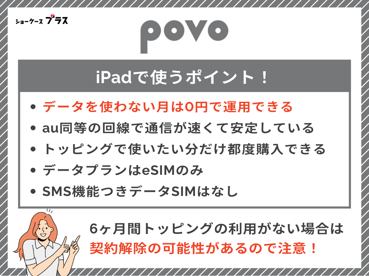 iPadにおすすめの格安SIM、povoを解説