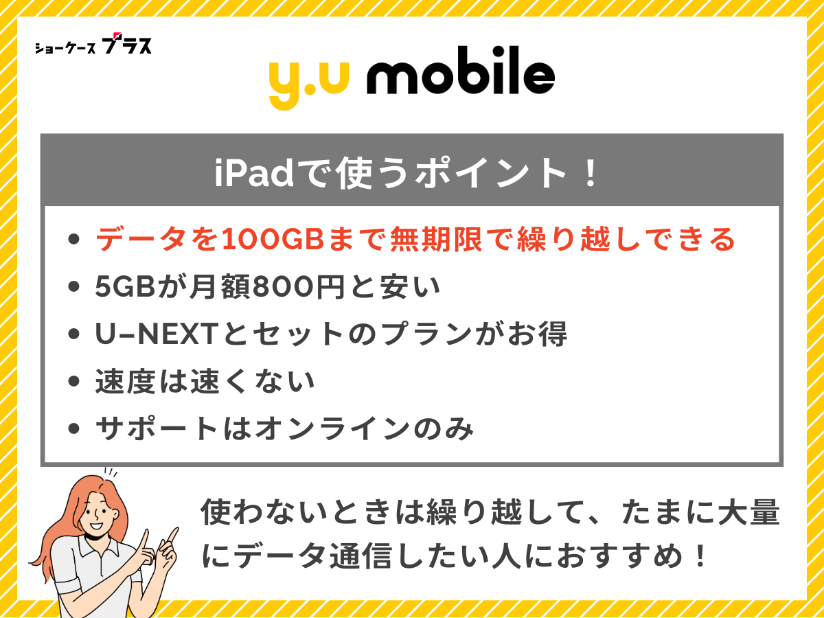 iPadにおすすめの格安SIM、y.uモバイルを解説