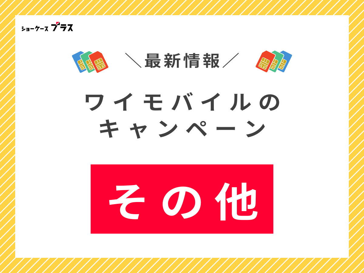 ワイモバイルのその他のキャンペーンを解説