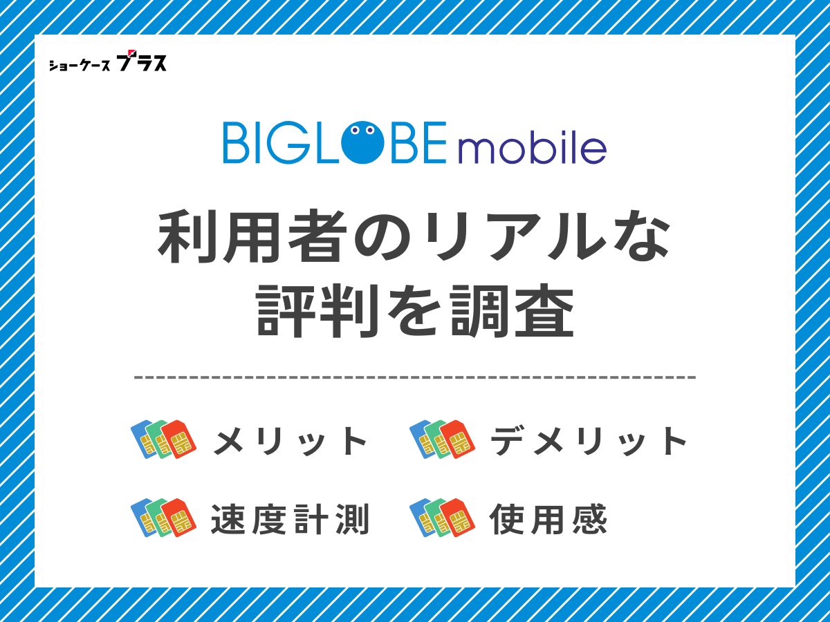 ビッグローブモバイル利用者のリアルな評判を調査したまとめ