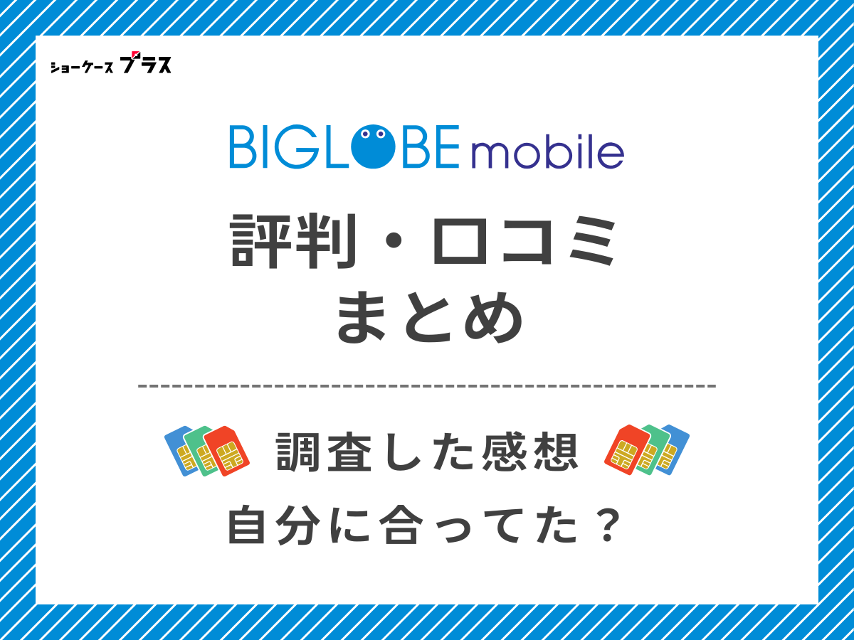 ビッグローブモバイルの評判・口コミを調査したまとめ